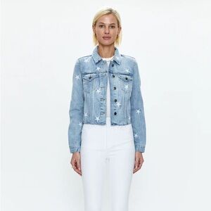 Pistola Blue Denim Jacket with White Stars